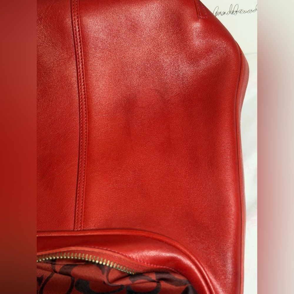 Coach 2001 Vintage Amanda Red Hobo Bag NºCIS-6950 NWOT - Picture 12 of 13